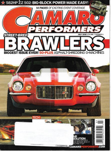 CAMARO PERFORMERS 2010 JULY - COPO 9560, ZZ502 CRATE, ORANGE SHEETMETAL